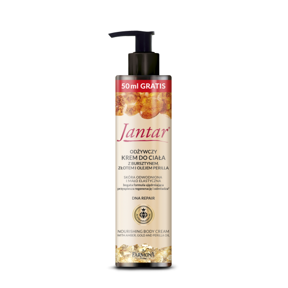 J. body cream with amber and gold 250 ml.