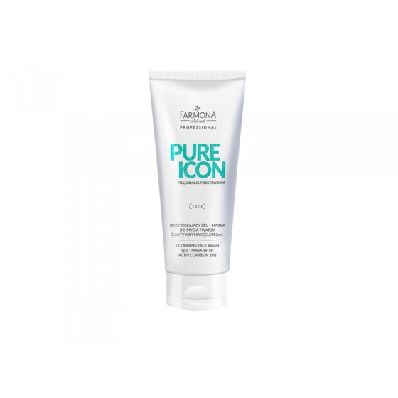 PURE ICON CLEANSING FACE WASH GEL-MASK WITH ACTIVE CARBON 2 IN 1