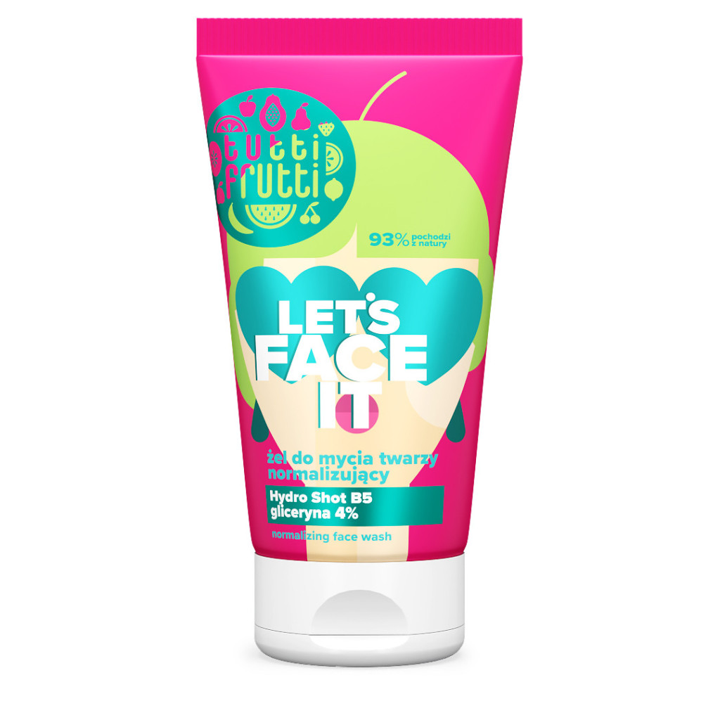 TUTTI FRUTTI Normaliseeriv näopesugeel 4% glütseriiniga + Hydro Shot B5 150 ml