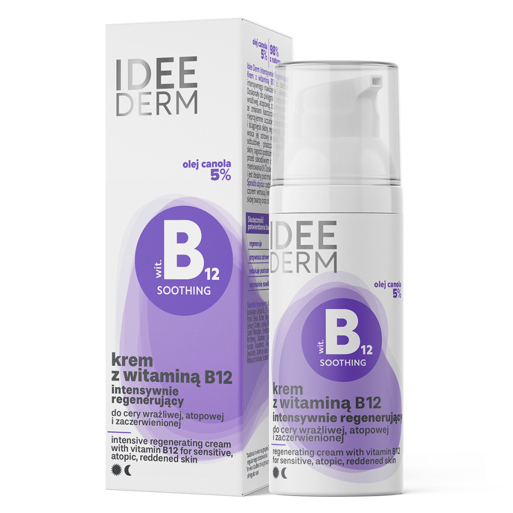 IDEE DERM B12-vitamiiniga intensiivselt taastav näokreem 50 ml