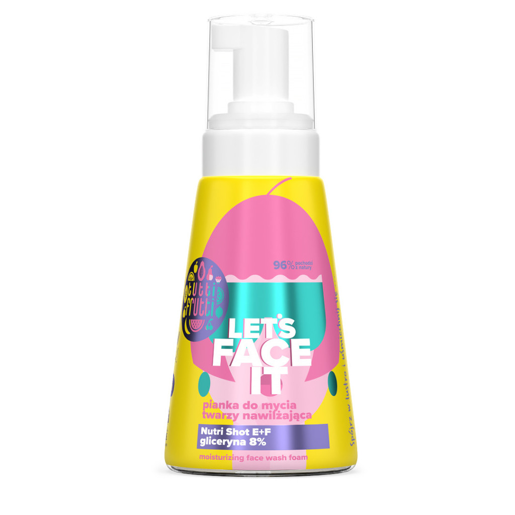 TUTTI FRUTTI Niisutav näopuhastusvaht 8% glütseriiniga + Nutri Shot E+F 250 ml