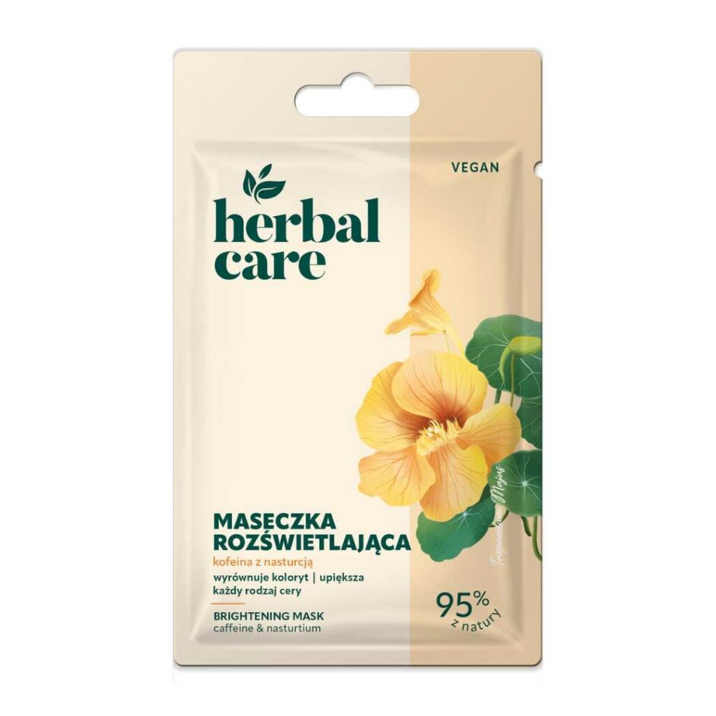 HERBAL CARE Sära andev näomask kofeiini ja kressiga 7 g