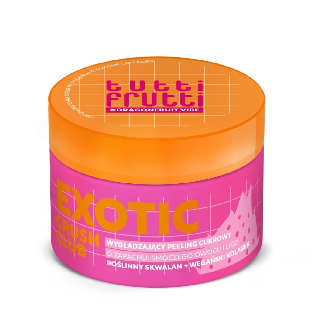 TUTTI FRUTTI DragonfruitVibe Siluv suhkrukoorija skvalaani ja kollageeniga 250 g