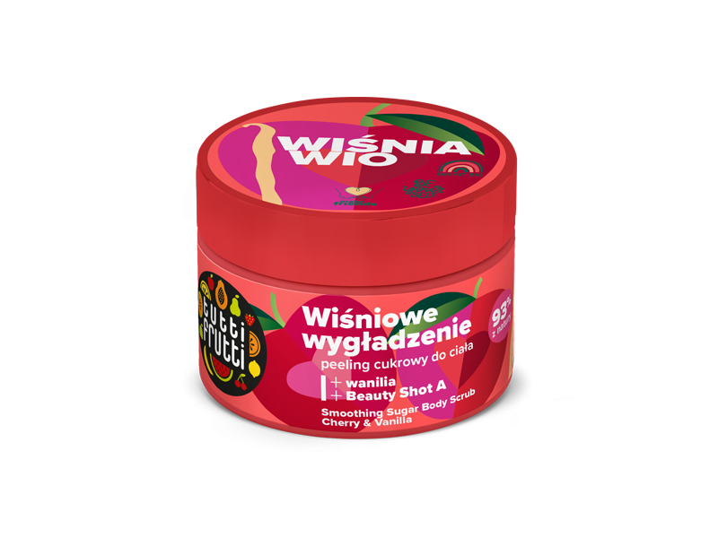 TUTTI FRUTTI Smoothing sugar body scrub Cherry & Vanilla 300gr