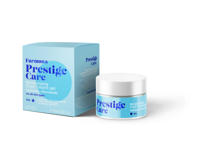 PRESTIGE CARE niisutav CRYO päevane kreem-geel hüaluroonhappe ja niatsiinamiidiga 50 ml