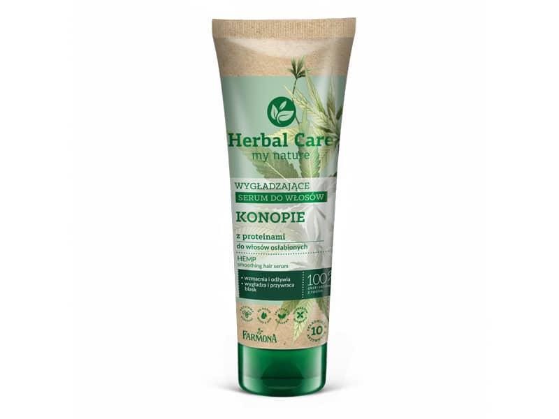 HERBAL CARE Siluv juukseseerum kanepiõli ja proteiinidega 100 ml